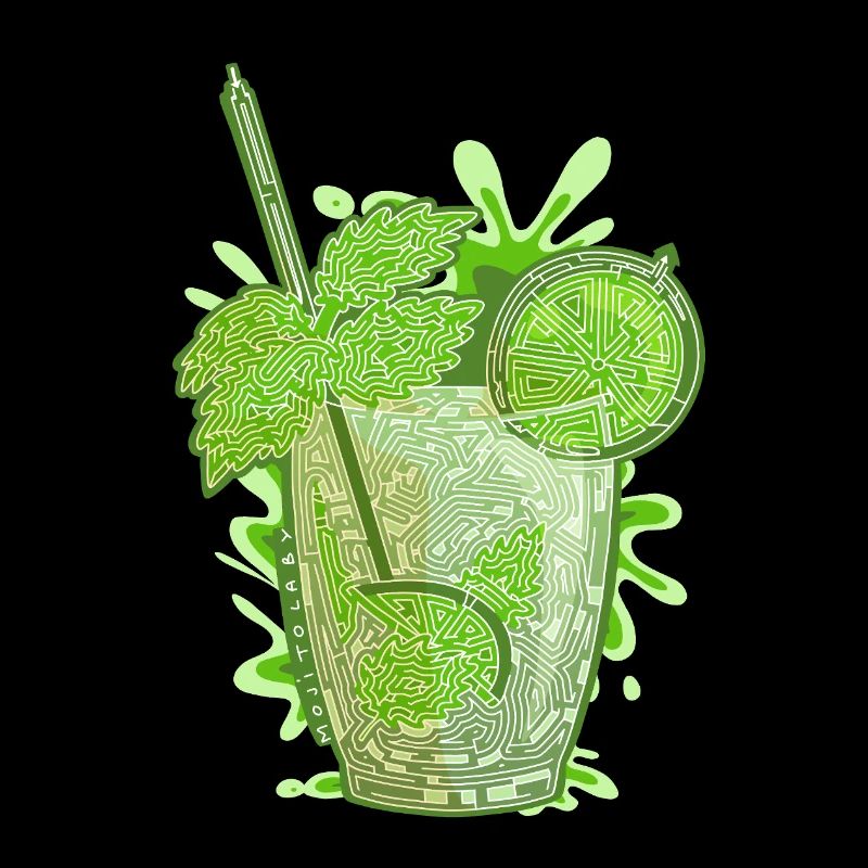 Mojito labyrinthe (contour blanc)