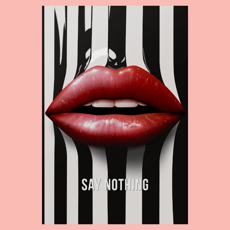 Say Nothing Lippen Statement Design