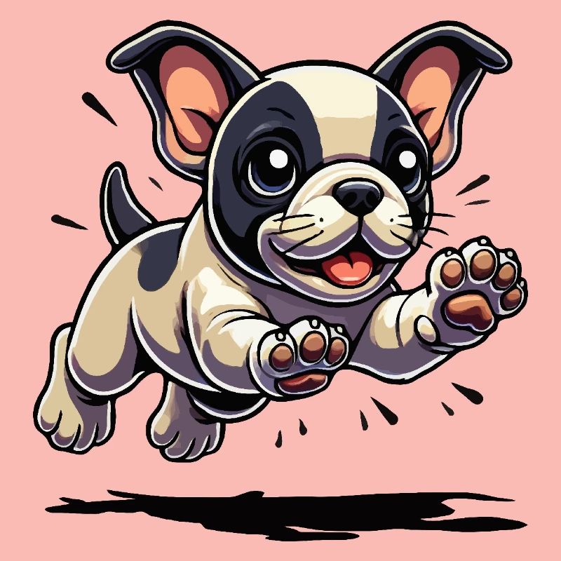 Sauts de chiot bouledogue français