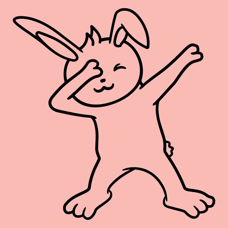 Bunny Dabbing Dab Dance Pose Dancing Party Celebrate