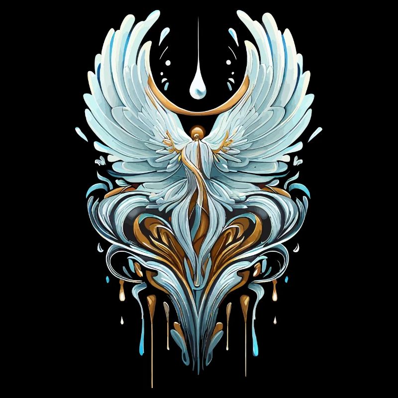 Himmlischer Schwan mit ätherischen Flügeln