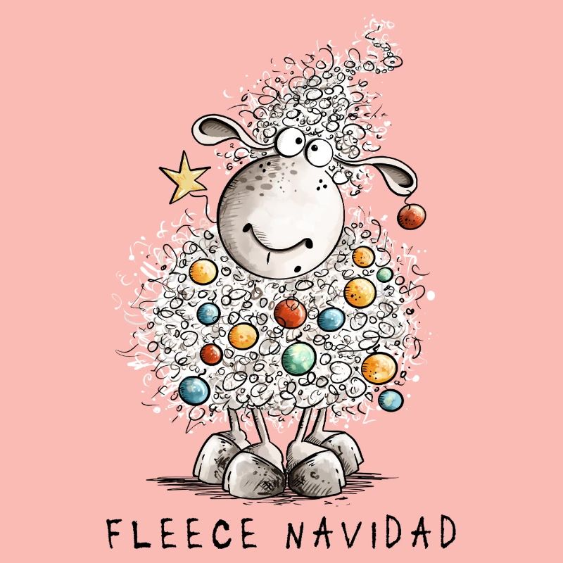Fleece Navidad Weihnachtsschaf Cartoon Schaf