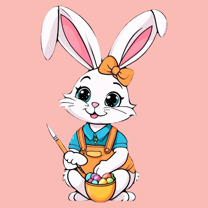 Easter bunny with Easter eggs