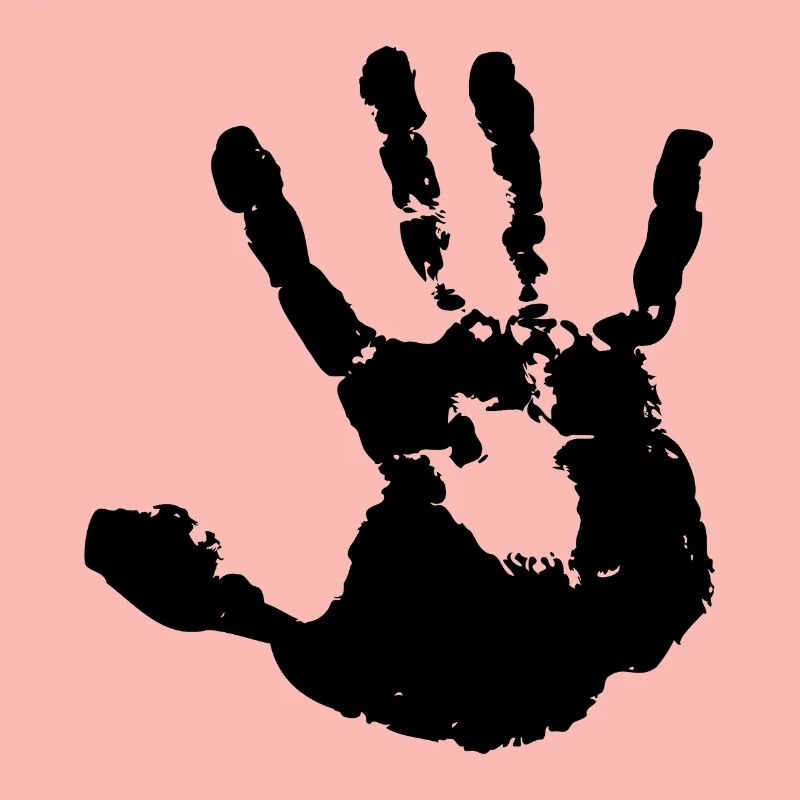 Encre d’impression à la main empreinte de main non interdite ne pas