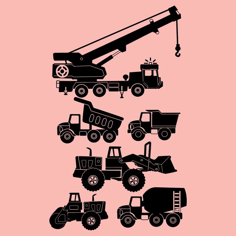 Road and construction vehicles