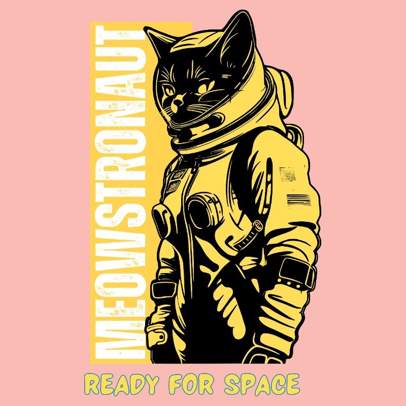 Chat astronaute prêt pour l'espace
