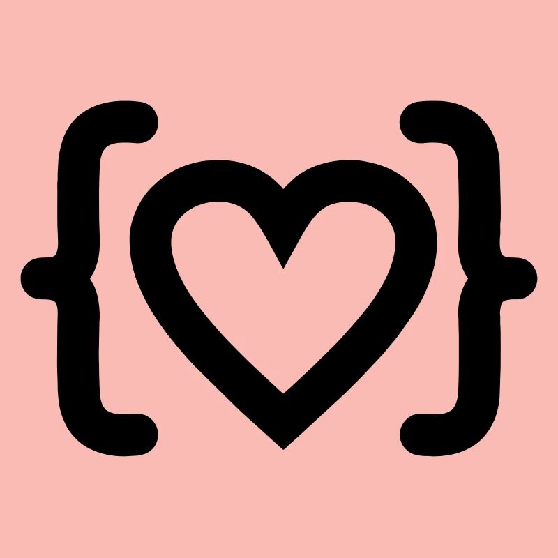 Herz des Programmierer-Code-Logos