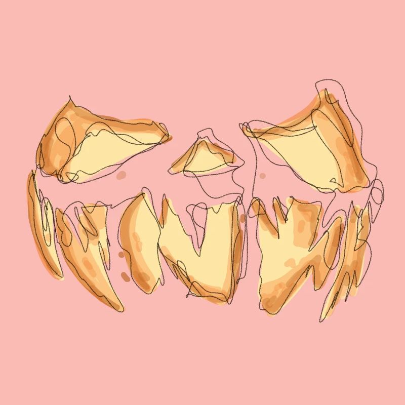 Pumpkin Face Halloween Scribble