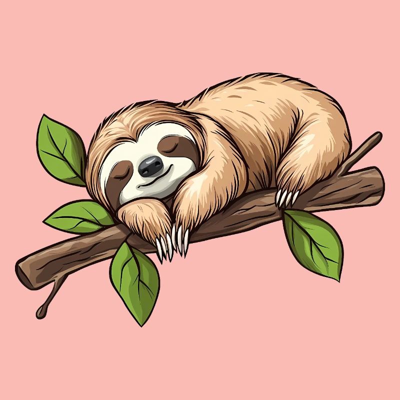 Cute Sleeping Sloth