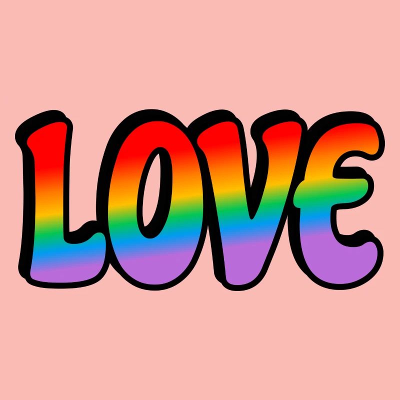 Retro Regenbogen Liebe