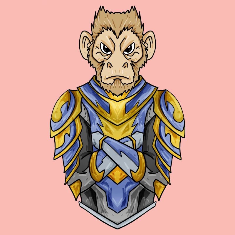 Knight Monkey with Armor Crusader