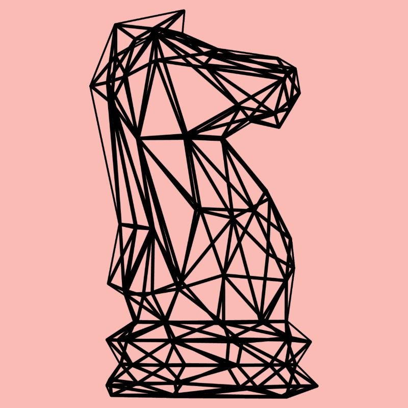 Chevalier de Chessman composé de lignes, polygone