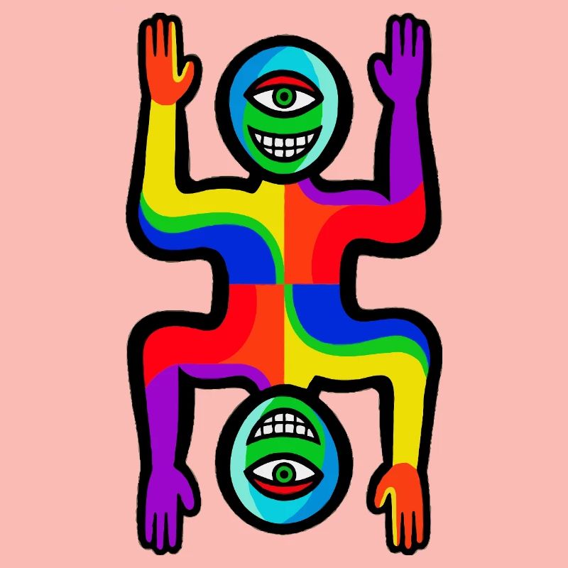 Rainbow Two Faces Figure