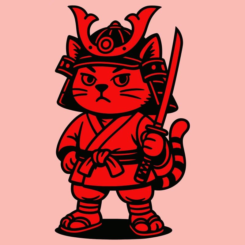 Chat samouraï