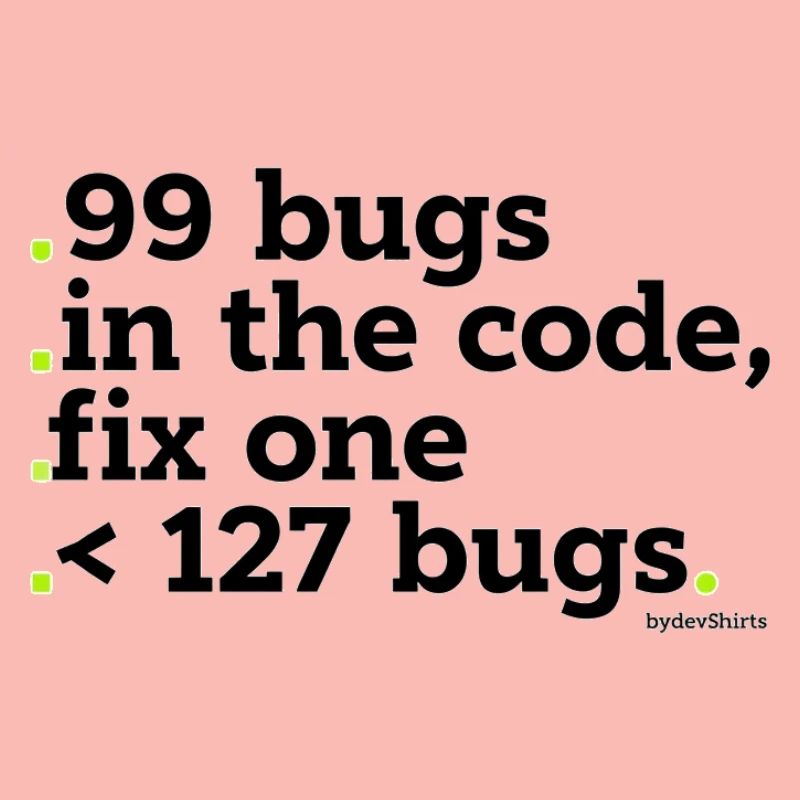 99 bugs dans le code à corriger