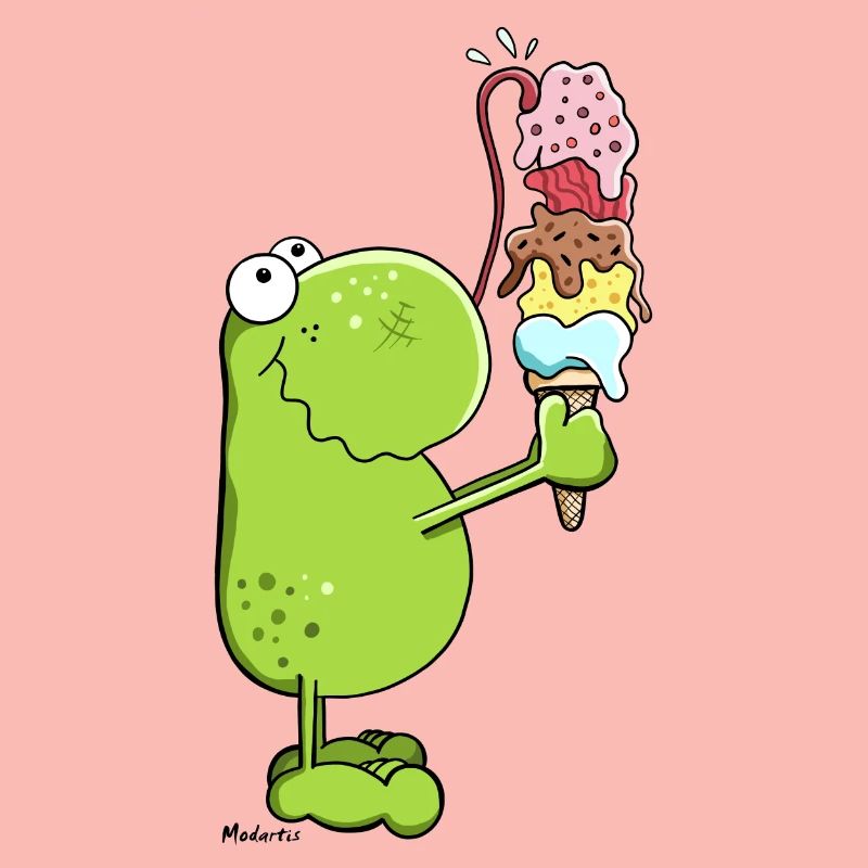 Frosch mit Eis