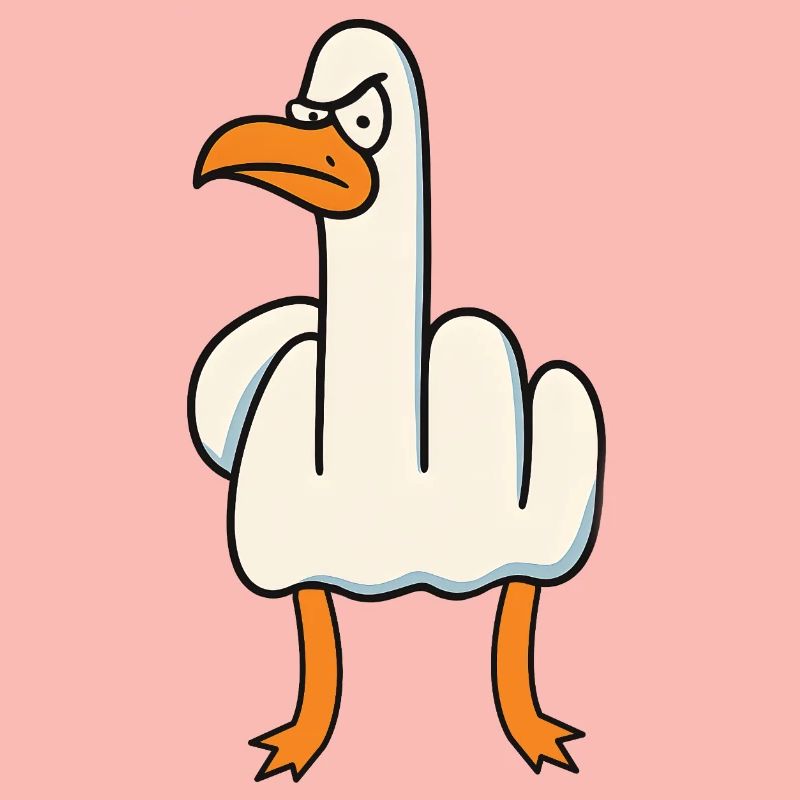 Mittelfinger Gans Sarkasmus