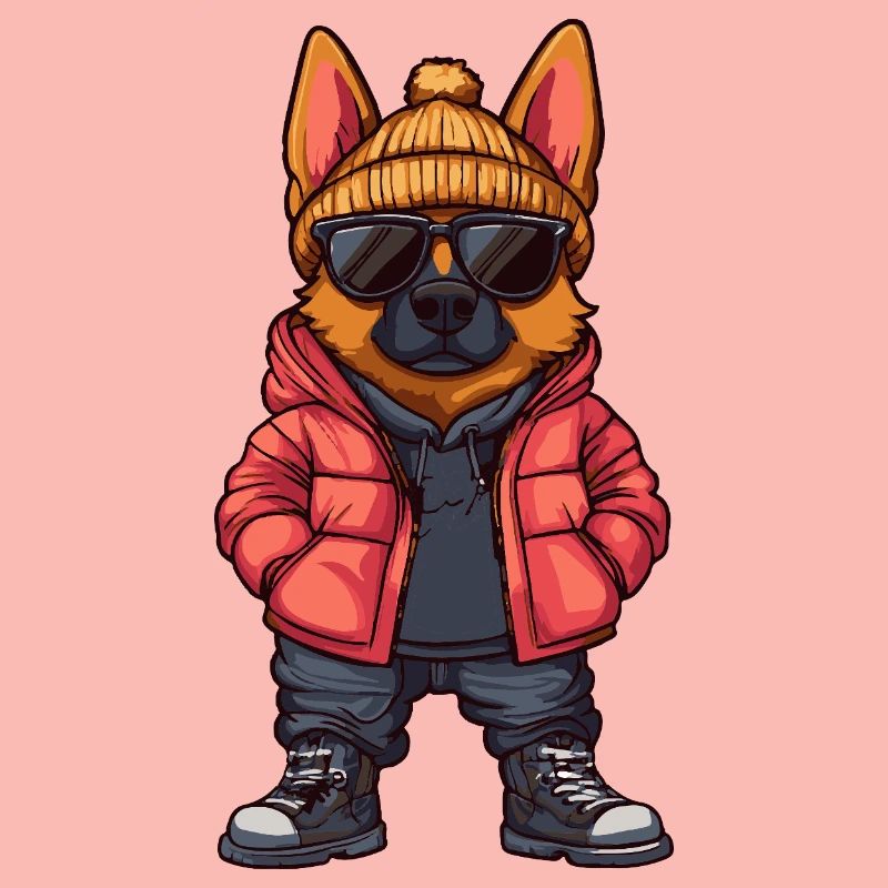 German Shepherd Cool Comic