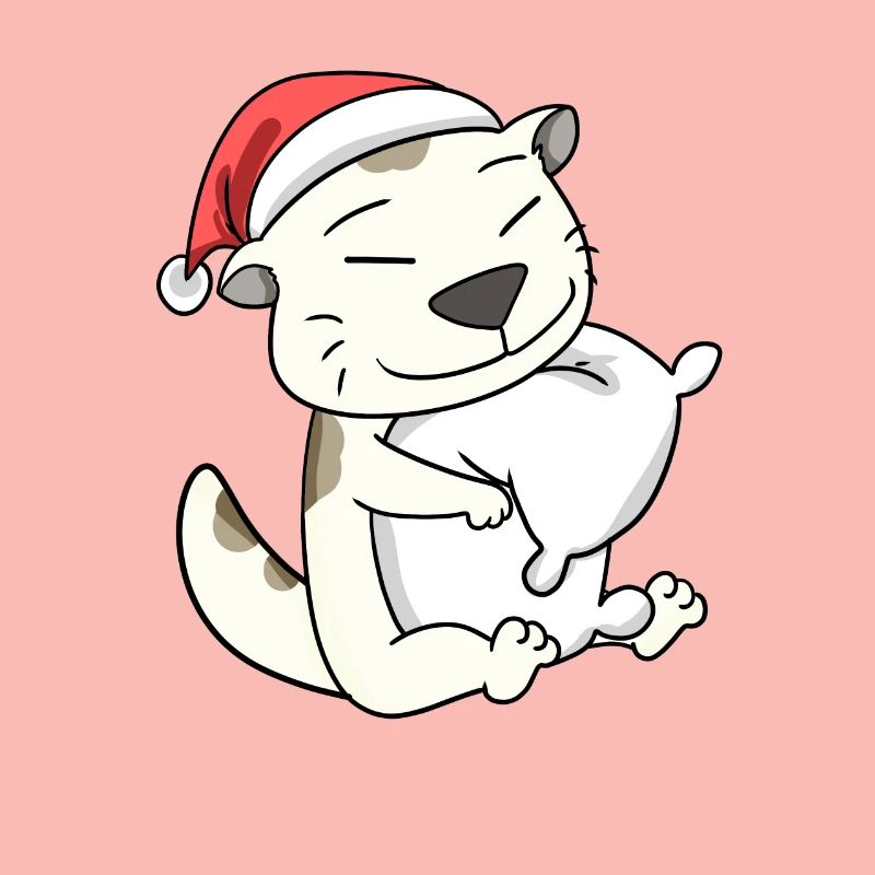 Chat Mignon Devon Rex Fatigué Noël