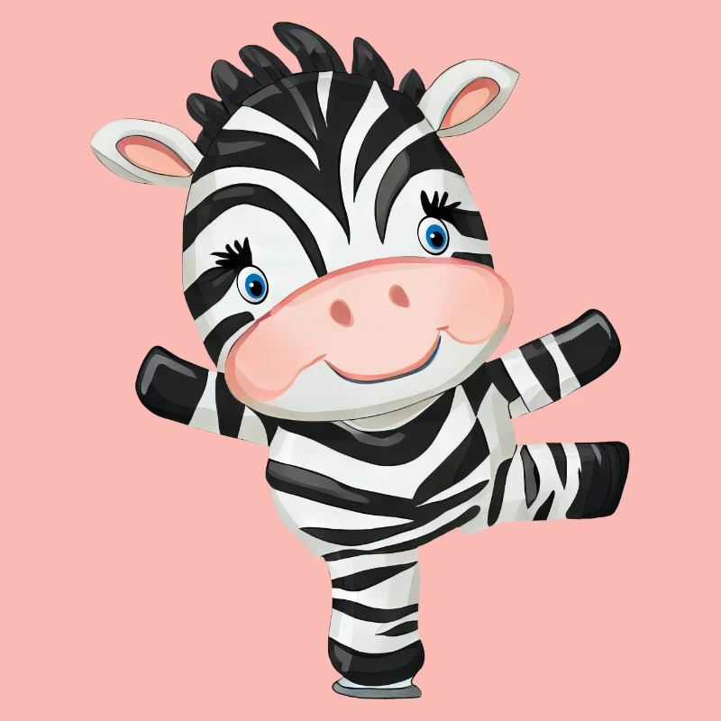 Tanzendes Zebra auf Eis - Eisläufer Design