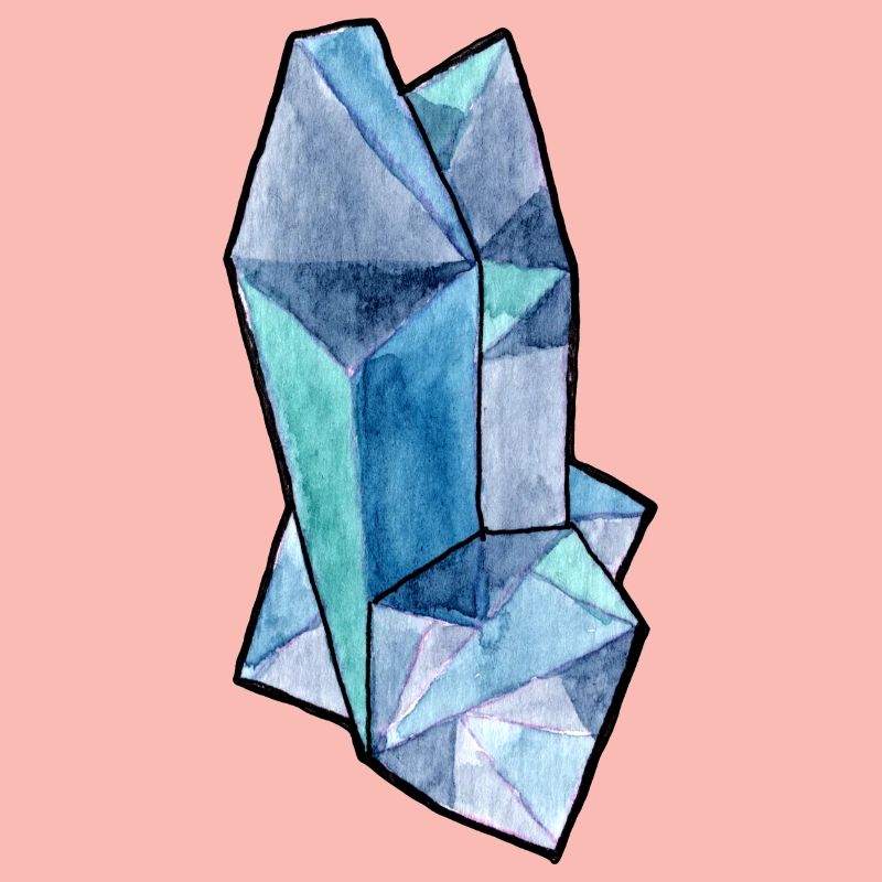 Pale blue crystal