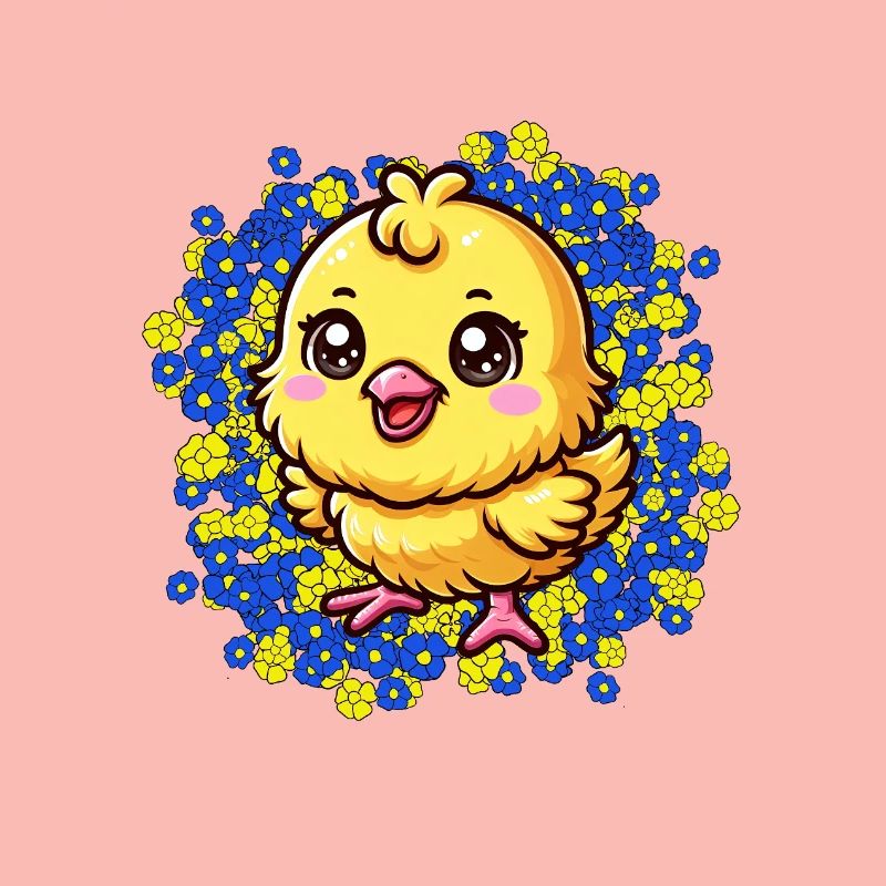 Fleurs de poussin de Pâques Fleurs de fleurs