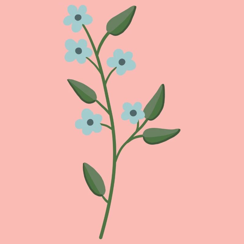 Blume hellblau