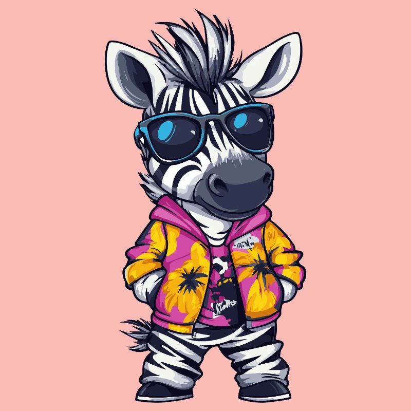 Zebra Comic Funny Summer