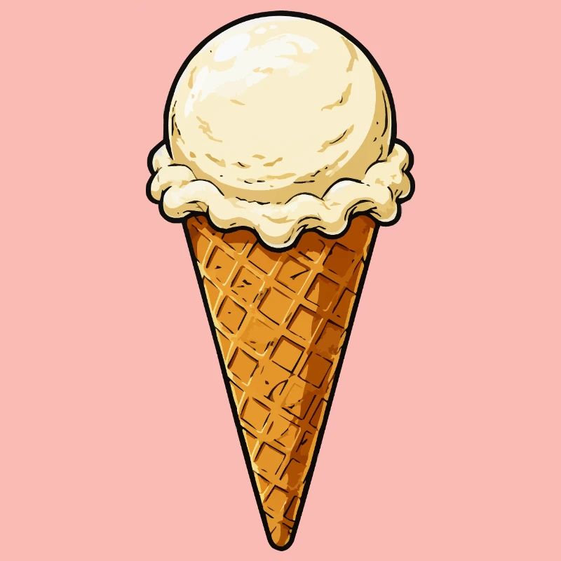 Vanille Eis Kugel