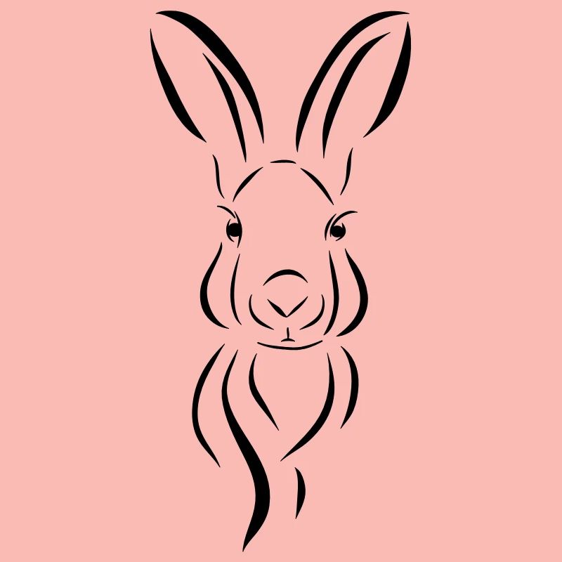 Bunny head Illustrartion Hare spoon