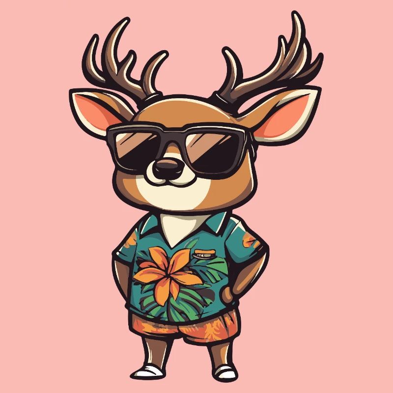 Vacances de bande dessinée de cerf