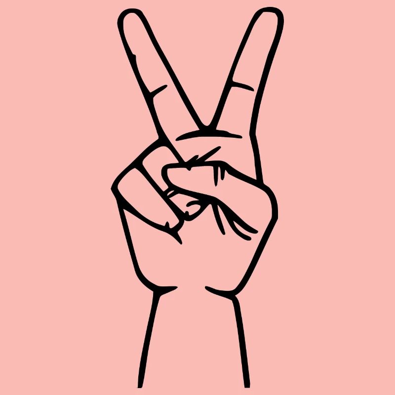 Peacezeichen siegeszeichen hand