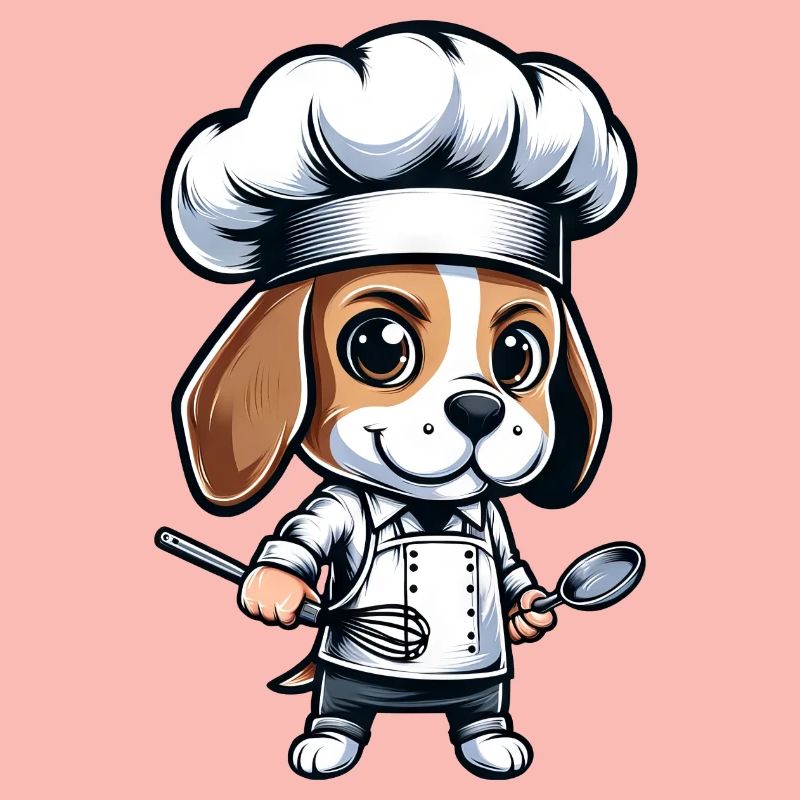 Conception de bande dessinée mignonne Beagle Chef