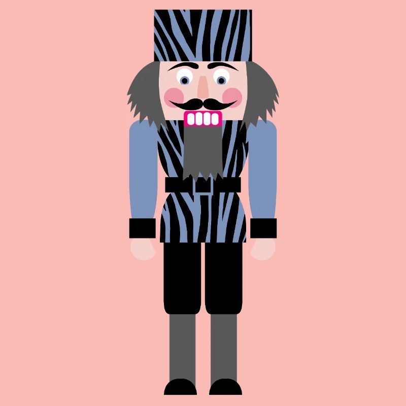 Nutcracker Zebra Pattern Christmas Decoration Advent