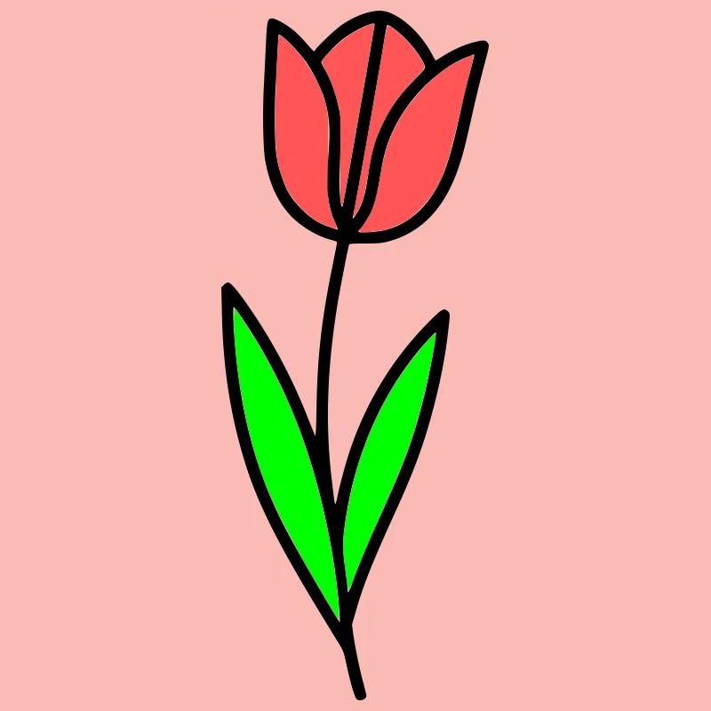 Tulpe Blume Blüte Comic