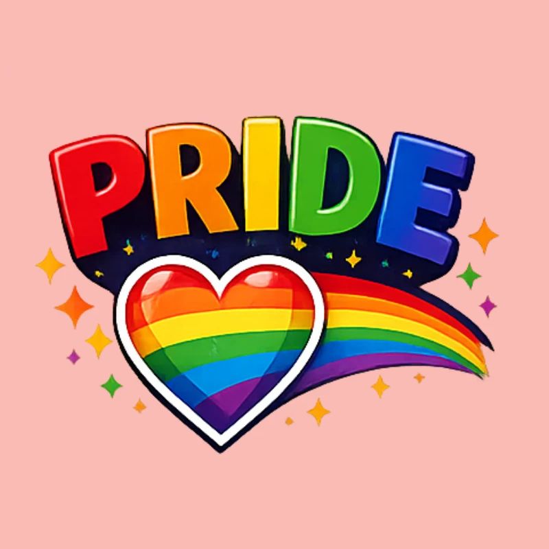 Stolz Regenbogenherz-Emblem