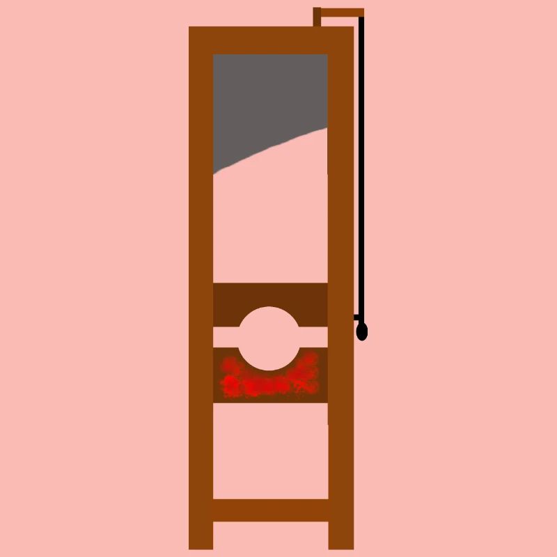 Guillotine case échafaudé exécution horreur