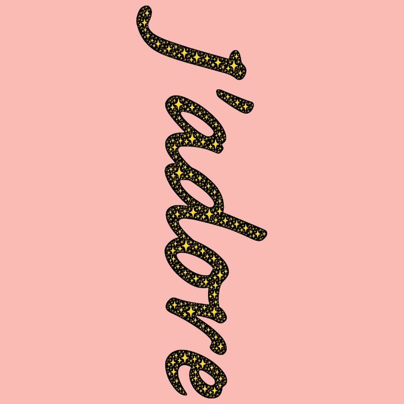 Traînée d'étoiles dorées cursive