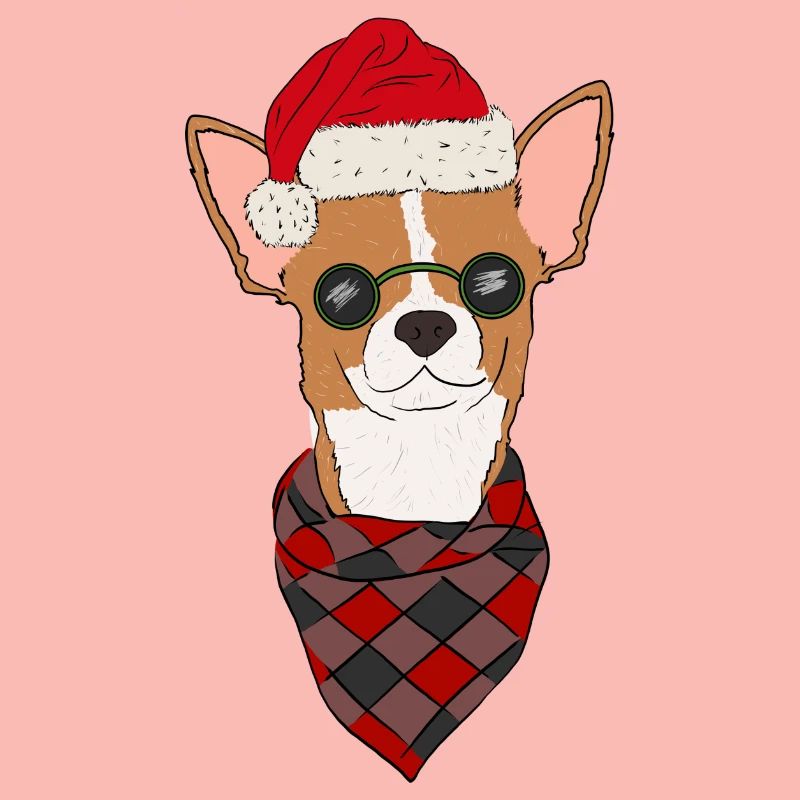 Chihuahua Pull de Noël Rouge Blanc Cheveux Courts