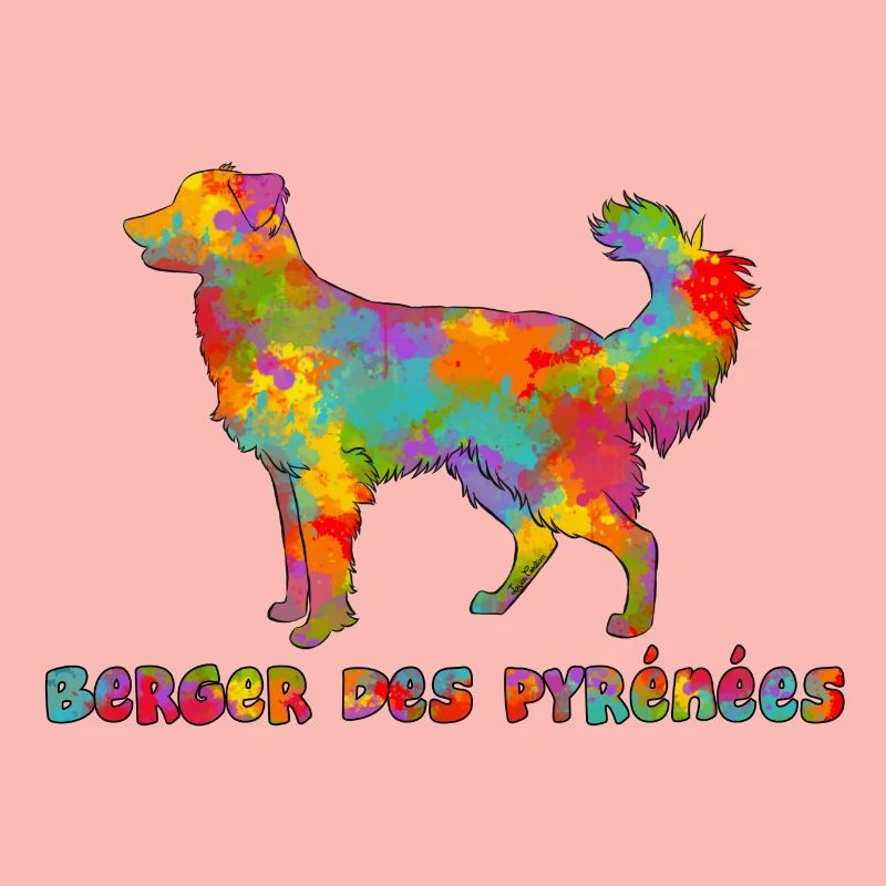 Shepherd of the Pyrenees Face Rase Multicolore