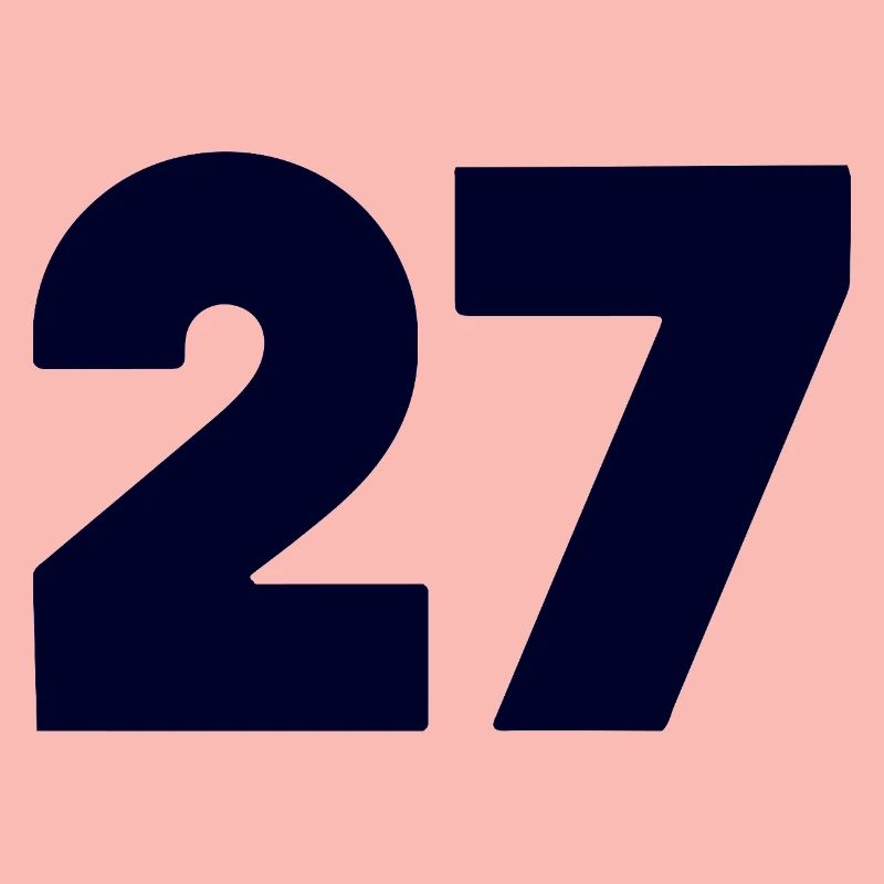 Bold 27 Numeric Emblem