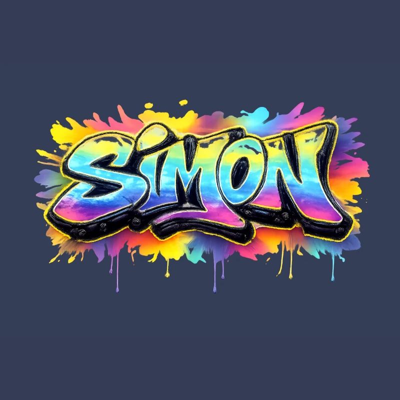 Graffiti SIMON Name Gift Ideal Printable