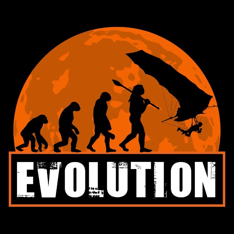 Evolution of Hang Glider Pilot Sunset Design