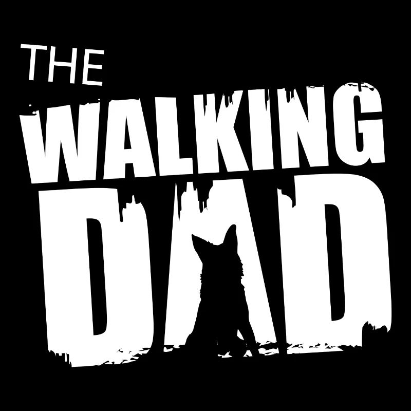 Schäferhund Walking Dad Geschenkidee Vater Gassi