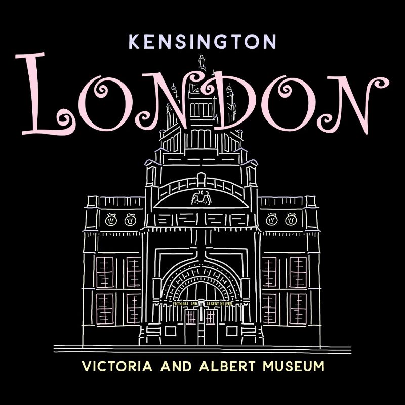 Londres, Kensington, Musée d’art, Dessin à la main