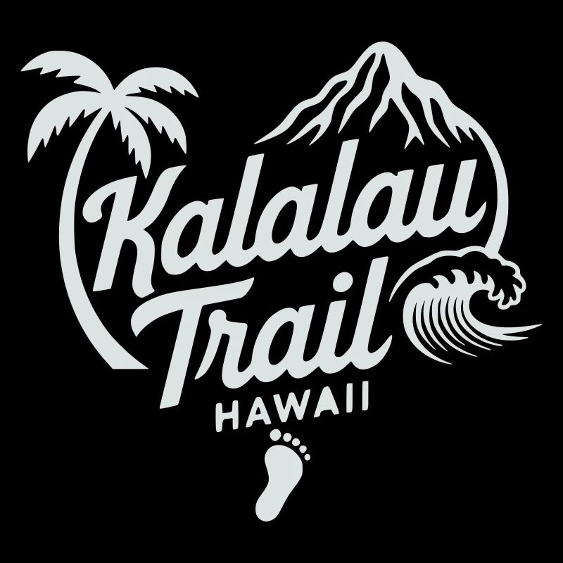 Motif du sentier Kalalau Hawaii - Couleur de design variable