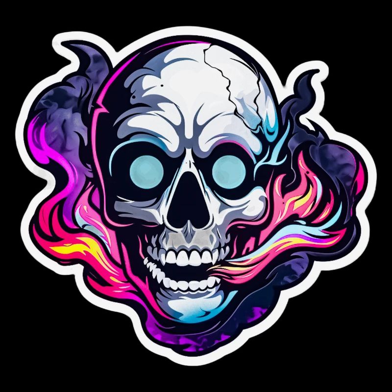 Totenkopf mit Rauch