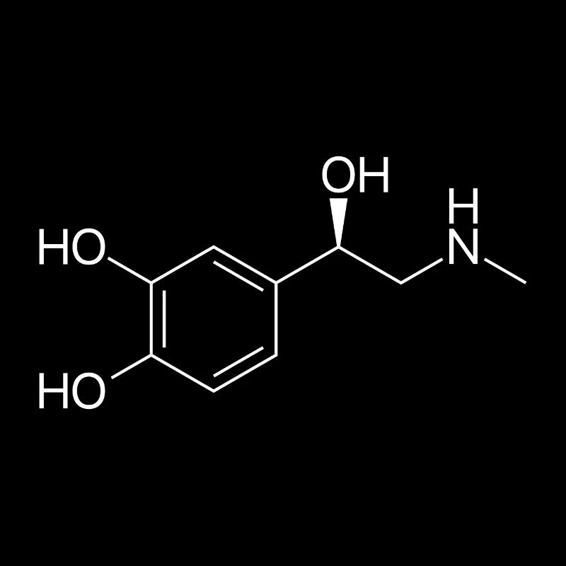 Adrenaline molecule - white