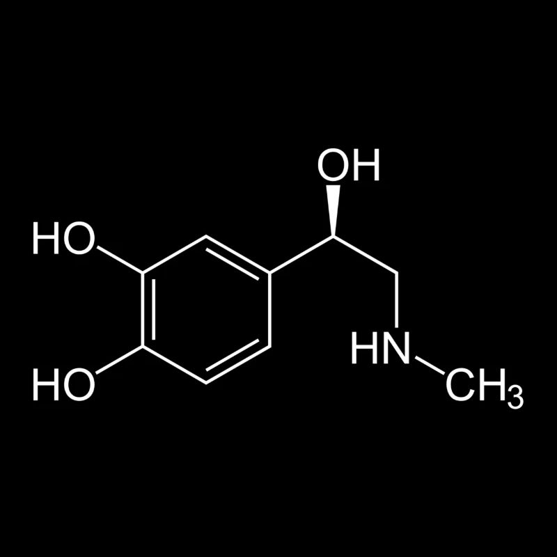 Formule structurale d'adrénaline
