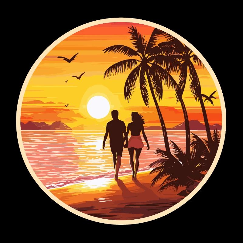 Sunset Beach Romantisches Paar